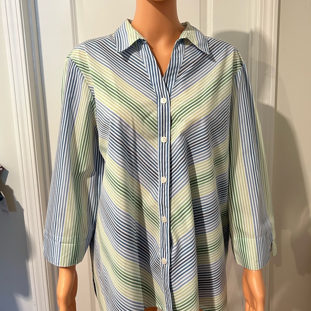 Alfred Dunner womens XL- Never Worn- Green/blue